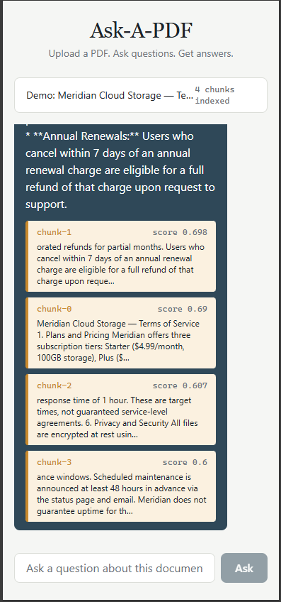 Ask a PDF screenshot 2