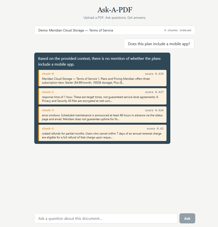 Ask a PDF screenshot 3